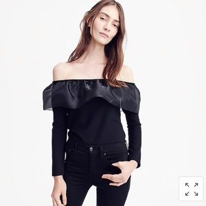 J. Crew Organza Ruffle Top